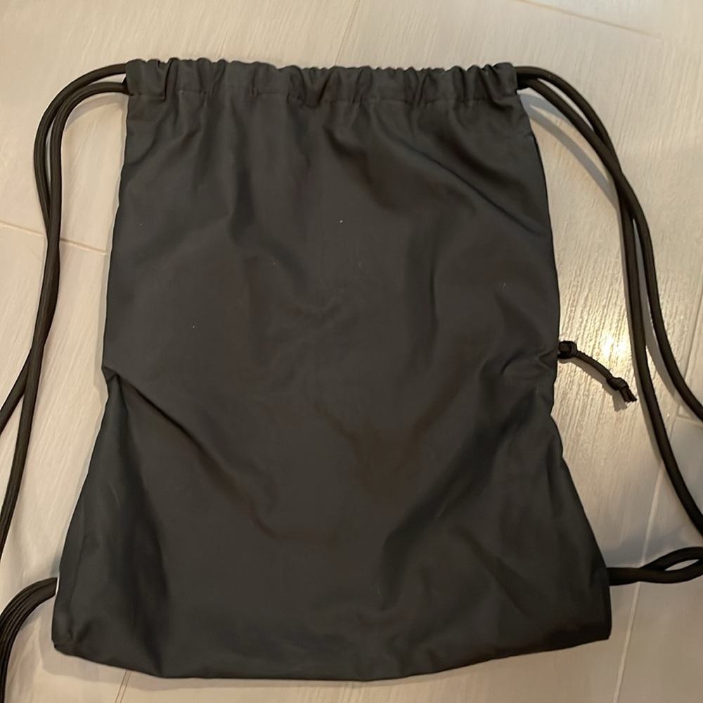 Drawstring, Black Backpack - image 2